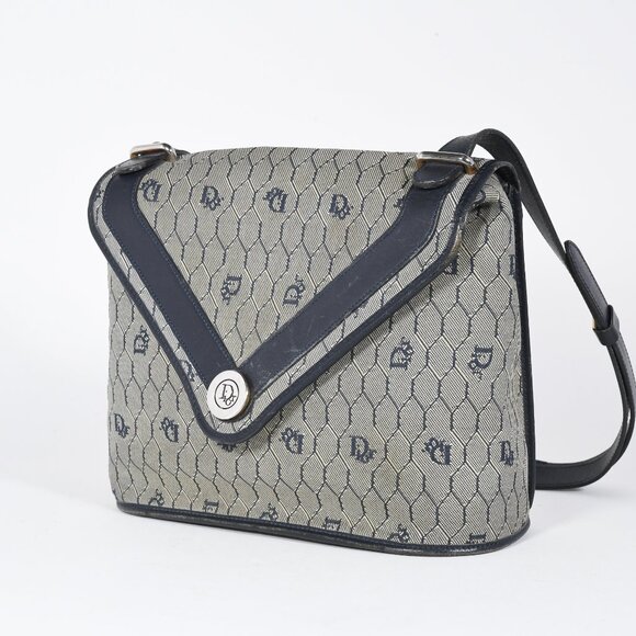 Christian Dior Vintage Honeycomb Logo Mini Crossbody Shoulder Bag - Picture 2 of 14